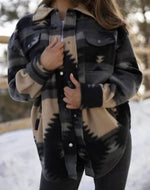 Aztec Shacket - Black/Tan - ORDERING 8/7