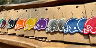 Color Football Helmet Earrings
