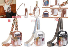 Load image into Gallery viewer, Clear bag with Brown trim - IN STOCK!
