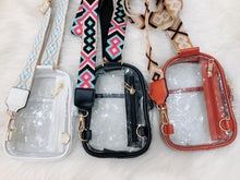 Load image into Gallery viewer, Clear bag with Brown trim - IN STOCK!
