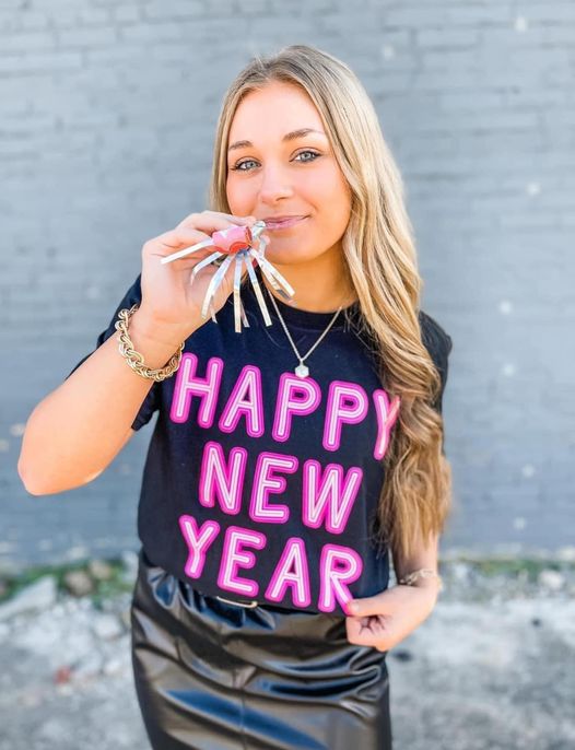 Happy New Year - Hot Pink Print