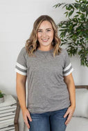 Varsity Tee - Light Gray (add design for an upcharge)
