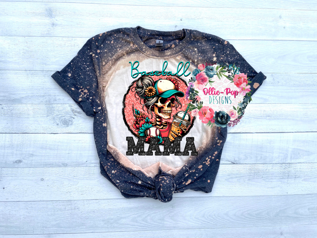 Baseball Mama - Skelly (BLEACHED)
