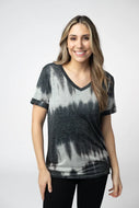 Ombre Black/White Vneck Top - IN STOCK NOW!