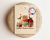 Faux Yarn - Grateful thankful blessed