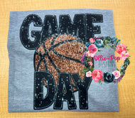 Game Day - Basketball - Faux Sequin