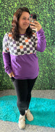 Halloween pullover checkered