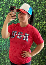 Load image into Gallery viewer, USA Star Tee - Choose from Red, Black or Royal Blue
