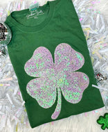 Sequin clover - Green with Iridescent - IN STOCK NOW!