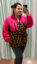 Load image into Gallery viewer, Hot Pink/ Leopard Zip up - IN STOCK!
