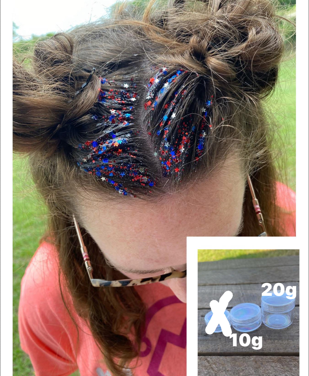 4th of July Hair Glitter