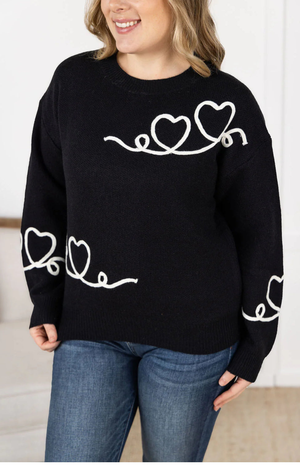 Black Hearts Sweater - IN STOCK!