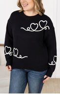 Black Hearts Sweater - IN STOCK!