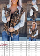 Leopard jacket with Gray sleeves