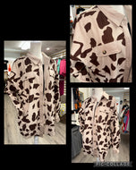 Brown Cow Print - Shacket - IN STOCK NOW