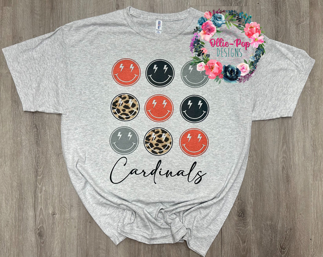 Cardinals Smiley Stacked