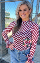 Load image into Gallery viewer, Game Day Vibes - Checkered Mesh Tops - PRE ORDER
