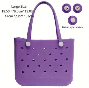 Solid Color Waterproof Beach Bag