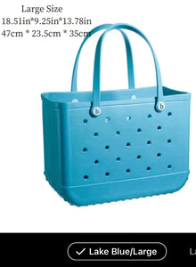 Solid Color Waterproof Beach Bag