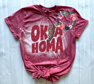 Oklahoma Lightning Bolt - Orange or Maroon