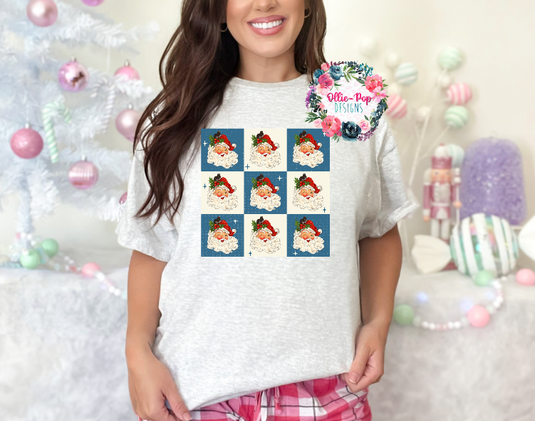 Santa Checkerboard