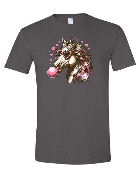 Mustang blowing bubble - Option 1