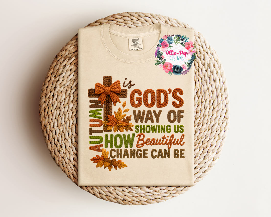 Faux Yarn - Autumn is God's way of showing