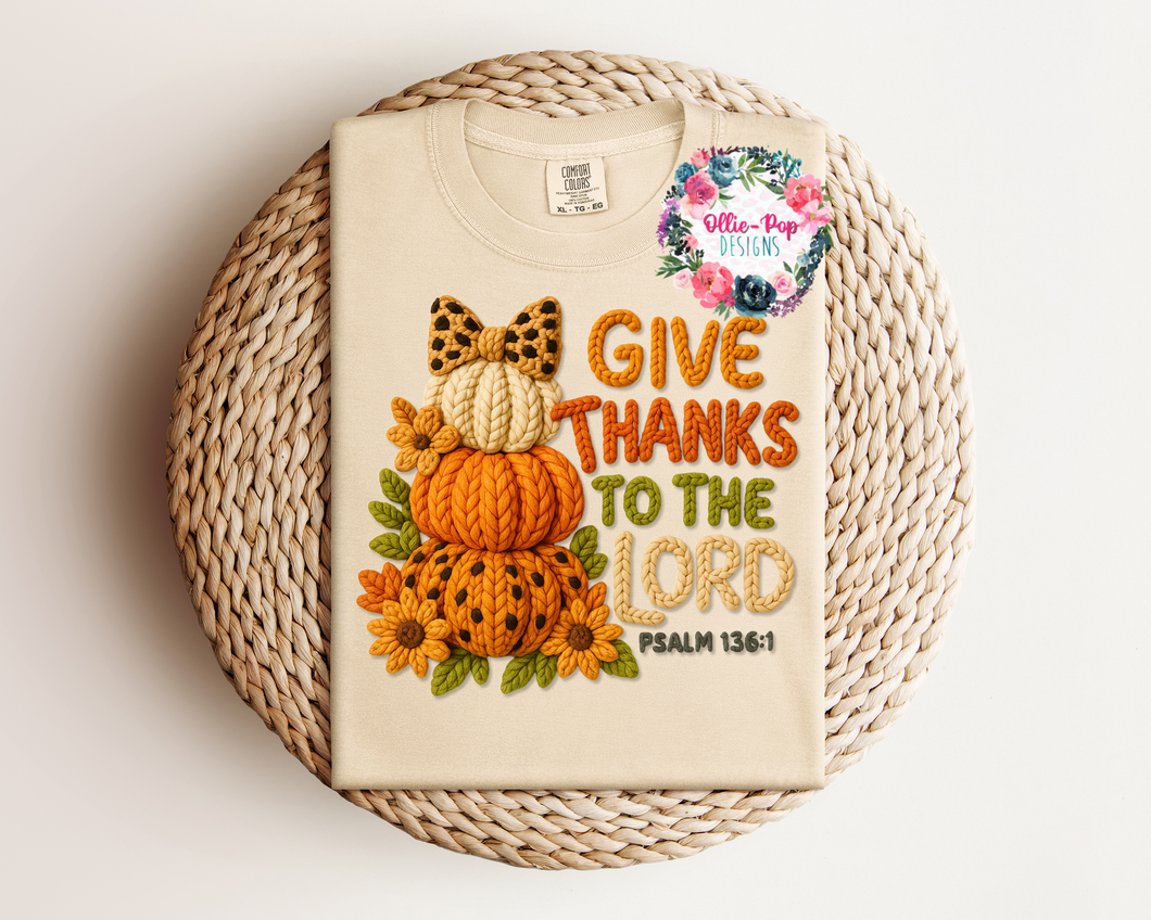 Faux Yarn - Give thanks to the Lord