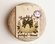 Faux Yarn - Leopard Bow Pumpkin