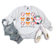 Game Day Baseball Hearts/Bows - Sperry Pirates