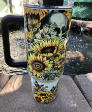 Load image into Gallery viewer, Sunflower Skulls - 40oz
