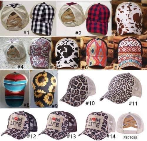 Criss Cross Ponytail Hats