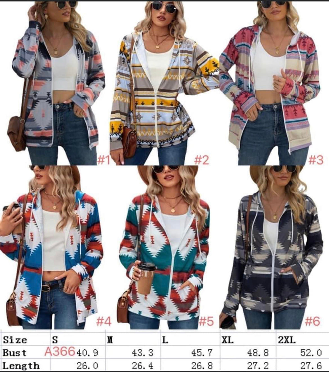 Aztec Zip Ups- PRE ORDER
