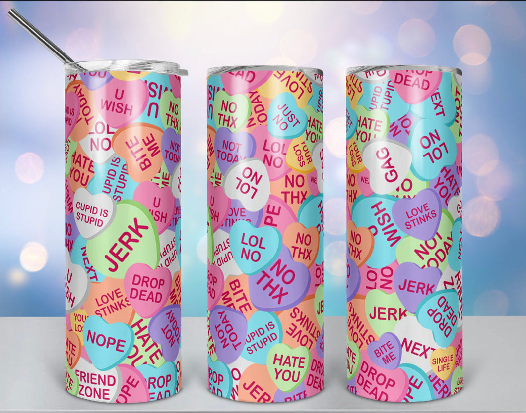 Anti Valentines Tumbler - 20oz Skinny