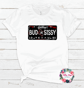 Bud N Sissy License Plate Tee