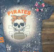 Pirates Skull w/bandana - Bleached tee