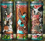 Cowhide Bunny Tumbler - 20oz