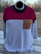 Maroon - 3/4 Sleeve with pocket and elbow patches