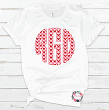 Load image into Gallery viewer, Monogram Valentine Tees
