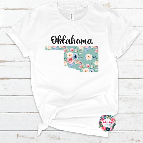 Oklahoma Floral Tee