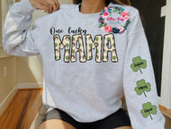 One  Lucky Mama - Sleeve Print