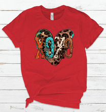 Load image into Gallery viewer, XOXO Leopard Heart Tee
