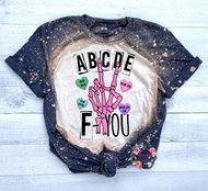 A B C D E F U- Bleached Tee