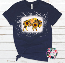 Load image into Gallery viewer, Sunflower Buffalo Print Tee - BLEACHED
