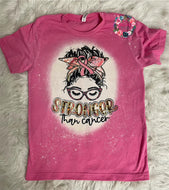 Stronger Than Cancer - Bleached Tee