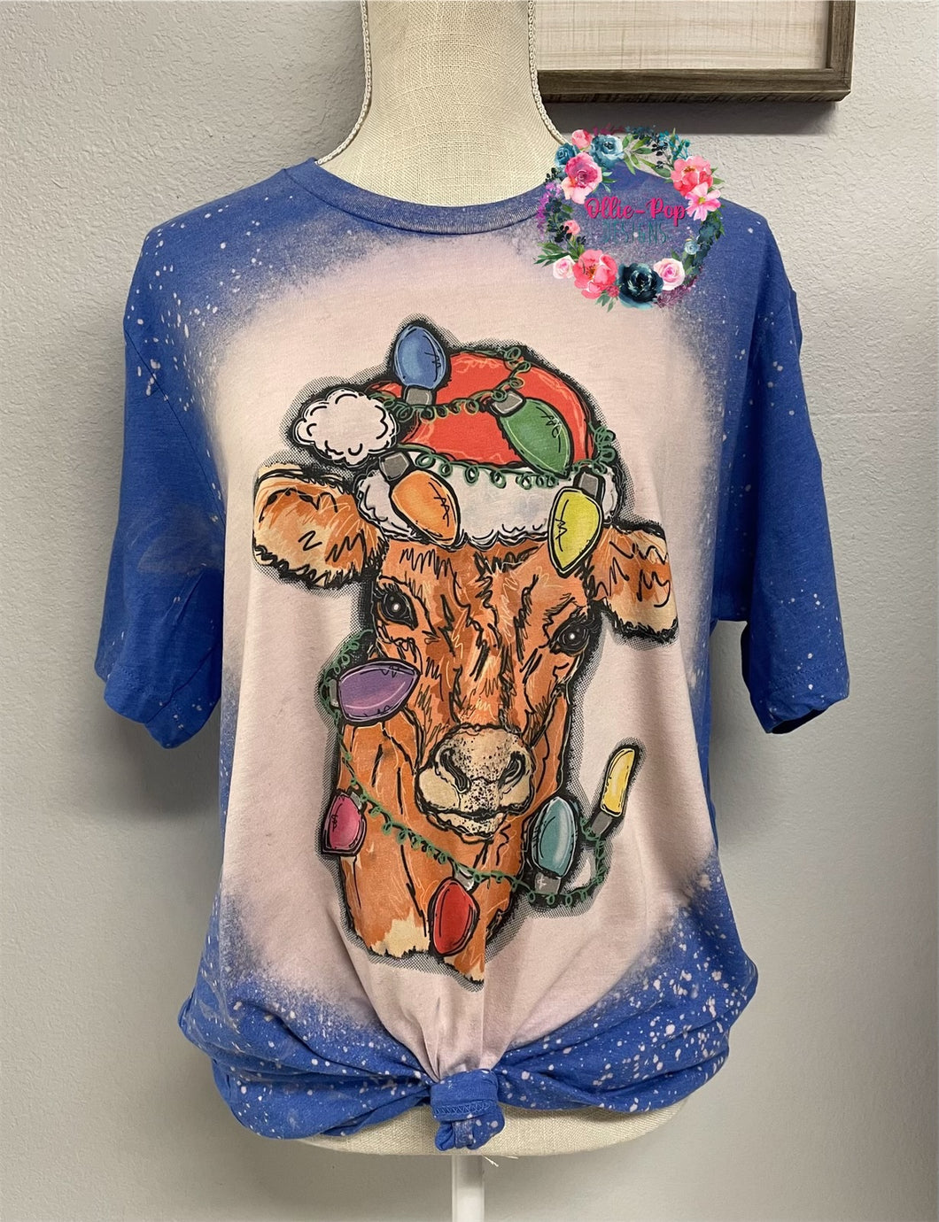 Cow Christmas - BLEACHED Tee