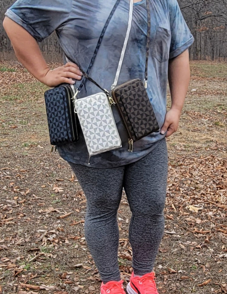 Checkered Cross Body Purse