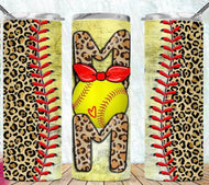 Softball Mom/Bow Tumbler